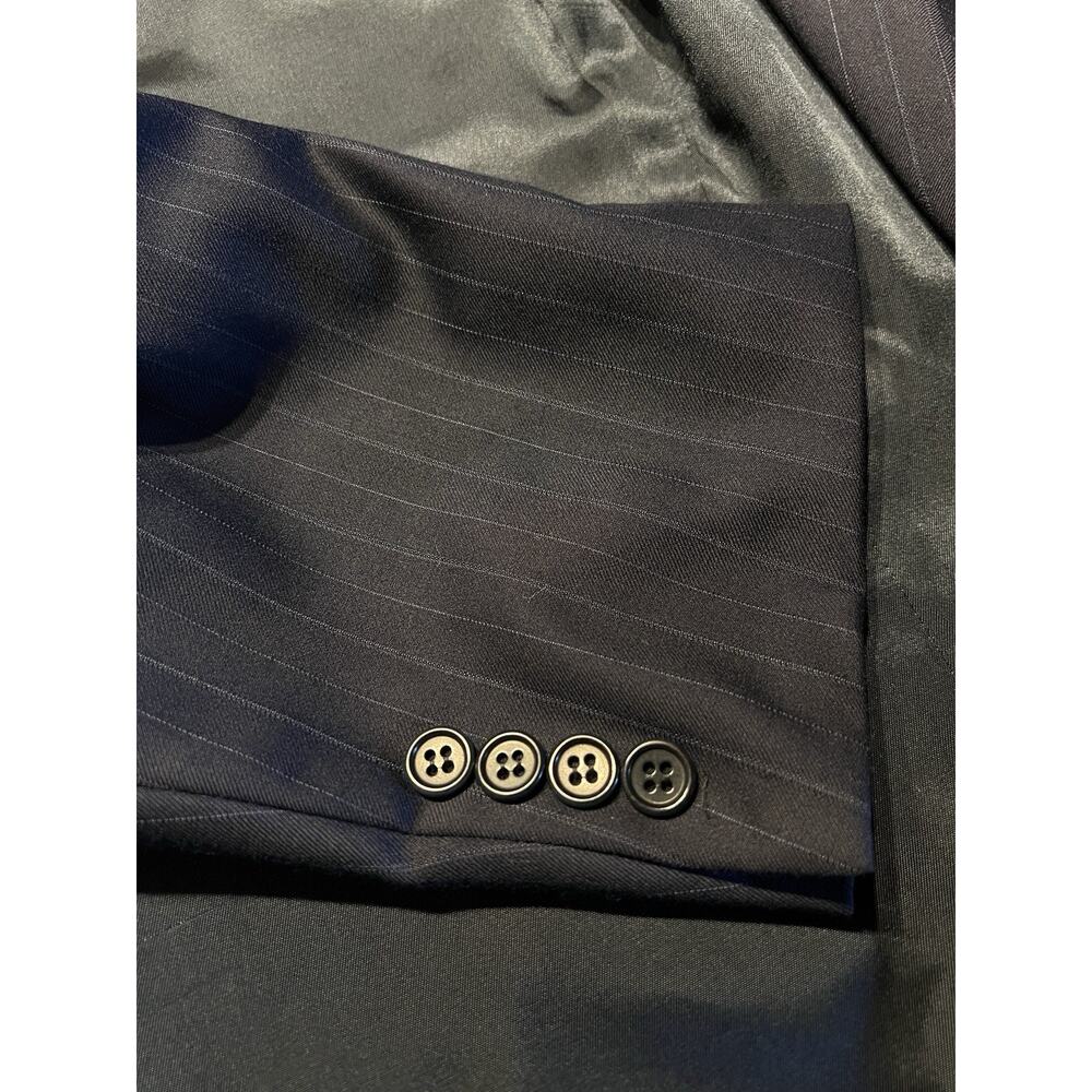 Daniel Cremieux Loro Piana 48R 42x28.5 Navy Blue Stripe Quality Suit - Picture 11 of 16